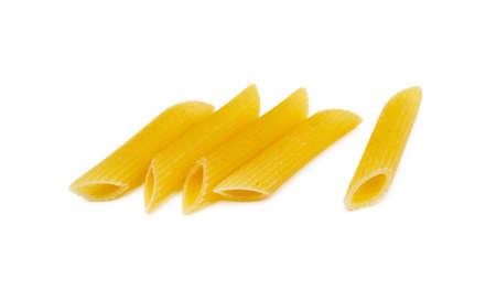 Traditional Italian pasta isolated on white backgroundの写真素材