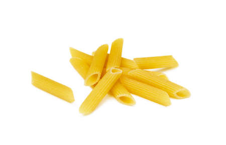 Traditional Italian pasta isolated on white backgroundの写真素材