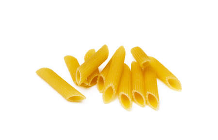 Traditional Italian pasta isolated on white backgroundの写真素材