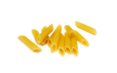 Traditional Italian pasta isolated on white backgroundの写真素材