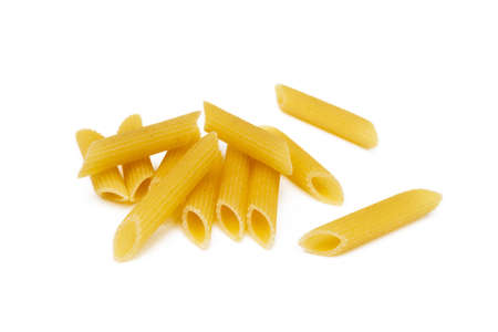 Traditional Italian pasta isolated on white backgroundの写真素材