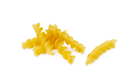 Traditional Italian pasta isolated on white backgroundの写真素材
