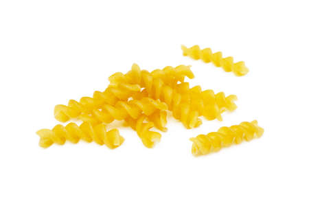 Traditional Italian pasta isolated on white backgroundの写真素材