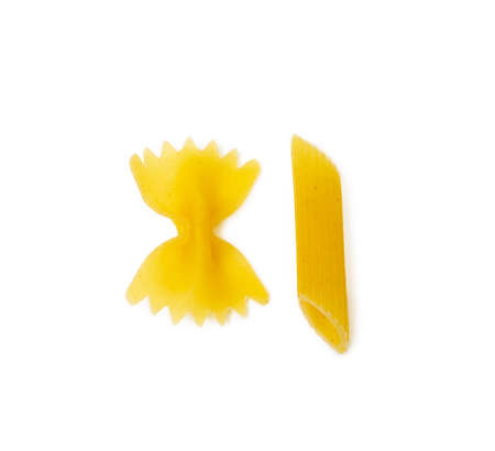 Traditional Italian pasta isolated on white backgroundの写真素材