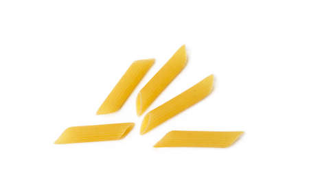 Traditional Italian pasta isolated on white backgroundの写真素材