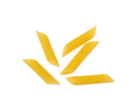 Traditional Italian pasta isolated on white backgroundの写真素材