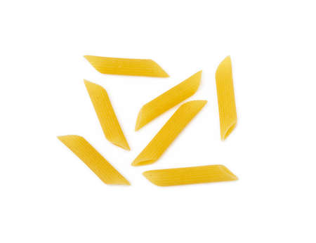 Traditional Italian pasta isolated on white backgroundの写真素材