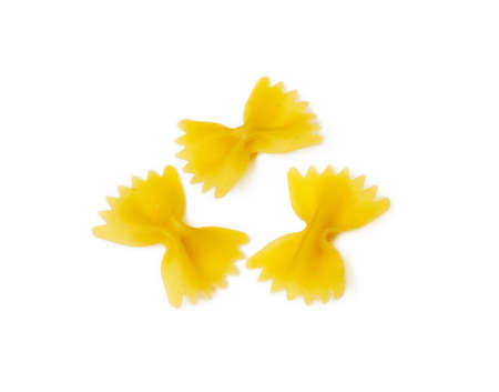 Traditional Italian pasta isolated on white backgroundの写真素材