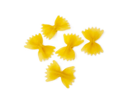 Traditional Italian pasta isolated on white backgroundの写真素材