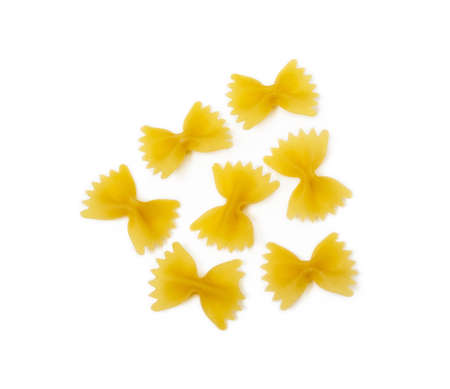 Traditional Italian pasta isolated on white backgroundの写真素材