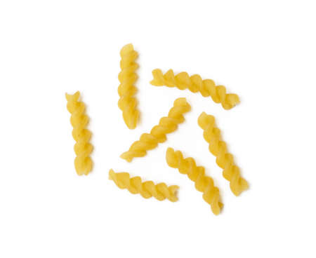 Traditional Italian pasta isolated on white backgroundの写真素材