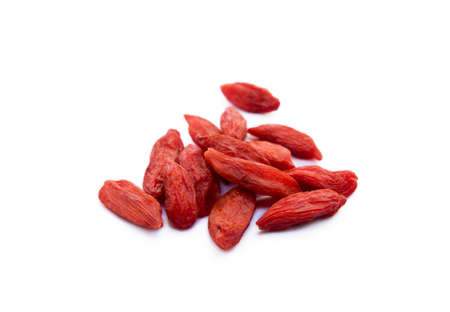 Goji berry isolated on white backgroundの写真素材