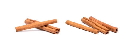 Fragrant cinnamon isolated on white backgroundの写真素材