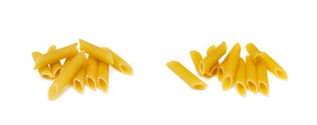 Traditional Italian pasta isolated on white backgroundの写真素材