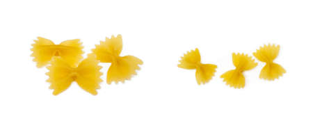 Traditional Italian pasta isolated on white backgroundの写真素材