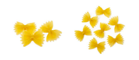 Traditional Italian pasta isolated on white backgroundの写真素材