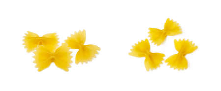 Traditional Italian pasta isolated on white backgroundの写真素材