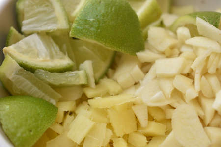 Garlic,Ginger and Lemon a combination of Herbs.