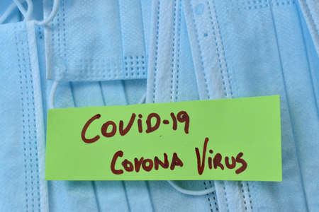 Novel coronavirus COVID-19 protective medical masks.の写真素材