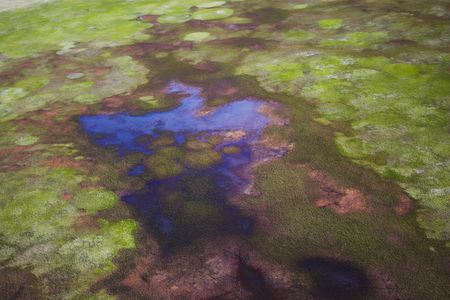 Aerial photos of arctic tundra wetlands for backgrounds and textures 
