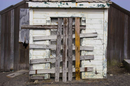 Technical and industrial backgrounds with old paintの写真素材