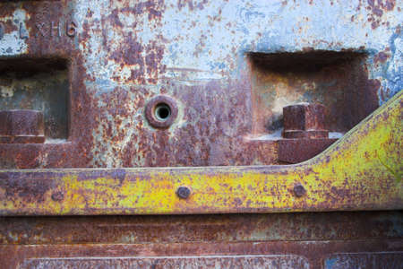 Industrial fragment of borax mining equipment in Death Valley National parl