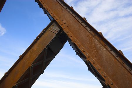 Metal abstracts of various bridges and laddersの写真素材