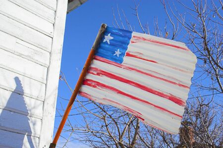 Fragment of historic farm town of Winnetoonの写真素材