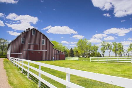 Farm shed of the famous Buffalo Bill near North Platte in Nebraska の写真素材