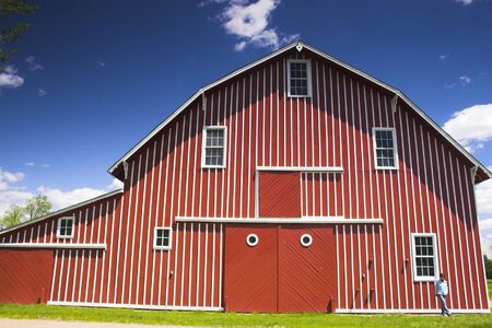 Farm shed of the famous Buffalo Bill near North Platte in Nebraska の写真素材