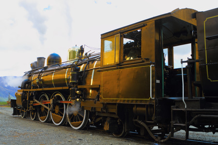 Historic steam train in South Island, New Zealand
