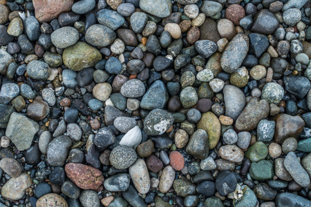 Shoreline rocks background.