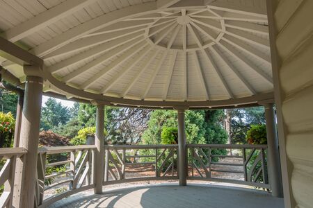 View from a porch  beneath a domed roof.の写真素材