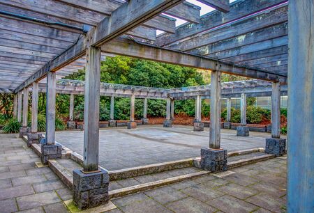 HDR image of a courtyard in Seattle, Washington.の写真素材