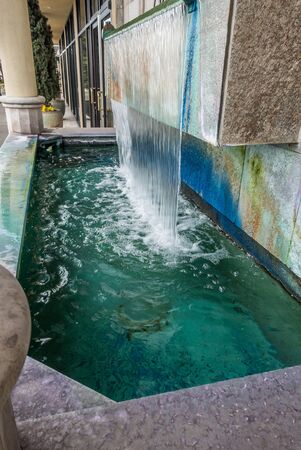 A view of a fountain in West Seattle, Washington.のeditorial素材