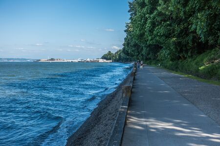 A view of a walkway at Point Defiance Park in Tacoma, Washington.