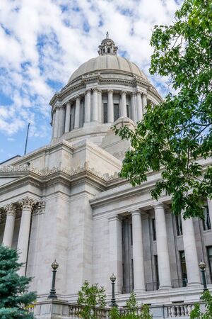 A domed buildings at the Washington State Capitolの写真素材