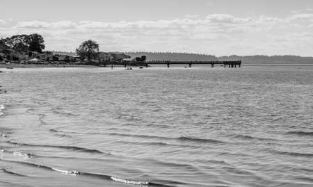 Water and pier at Dash Point, Washington.