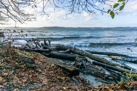 A seascape shot at Dash Point, Washington.の写真素材