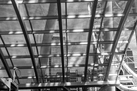 A mishmash of architecture at the Seattle wheel.の写真素材