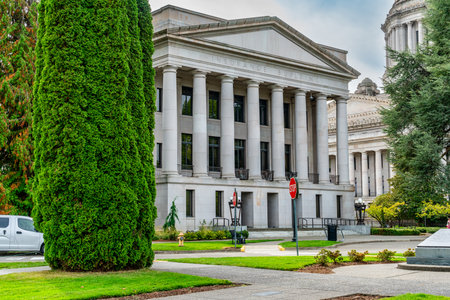 A building at the capitol of Washington State in Olympia.の写真素材