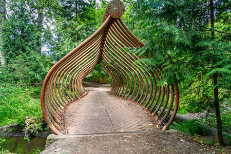A view of Salmon Bone Bridge in  Seattle, Washington.の写真素材