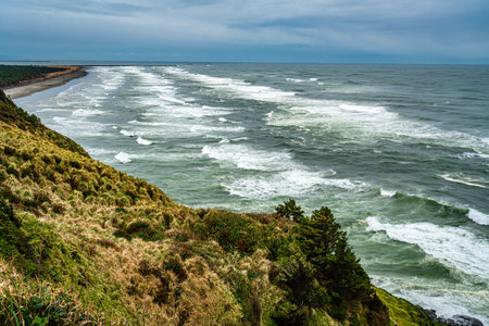 A view of the shoreline at Cape Disappointment State Park in Washington State.
