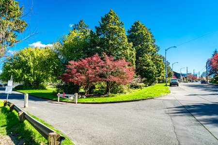 Entrance to Hamilton Viewpoint Park in West Seattle, Washington.