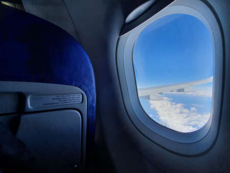 Airplane cabin and seatsの写真素材