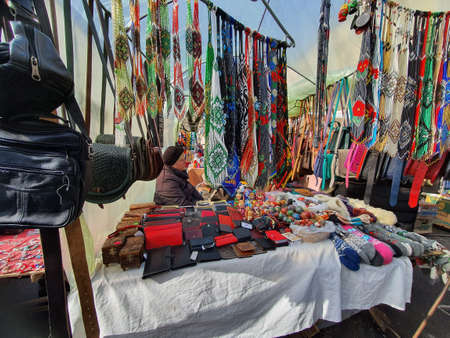 Shopping at the flea marketのeditorial素材