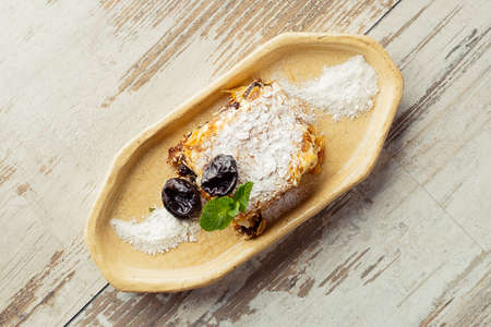 Dessert on the table food photo. Sweet dish for restaurant and cafe menu.の写真素材