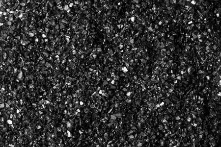  Background of black broken glass. Fine glass chips. Macro shootingの写真素材