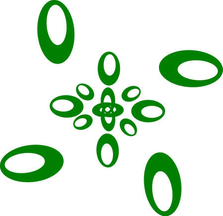 Beautiful green circle on the white background のイラスト素材