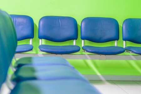 Hospital Waiting room with empty seats の写真素材